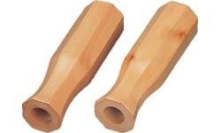 Uchwyt do piłki nożnej, brązowy, drewniany