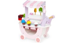 Drewniany wózek lodziarnia dla dzieci sklep Eco Toys, 12 el