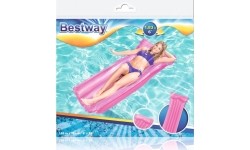 Kolorowy przezroczysty materac plażowy 183 x 76 cm BESTWAY różowy