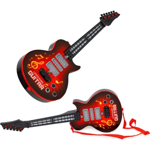 Gitara rockowa dla dzieci z melodiami i funkcją nauki