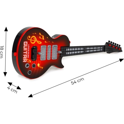 Gitara rockowa dla dzieci z melodiami i funkcją nauki