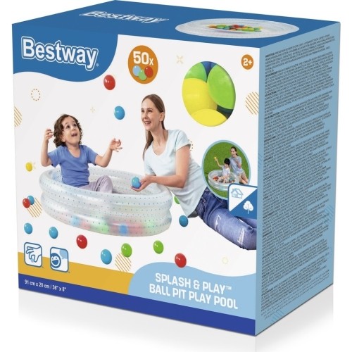 Niebieski basen 91x20cm + piłki BESTWAY