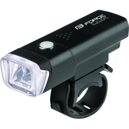 Lampka przednia FORCE Lux 100LM na baterie (czarna)