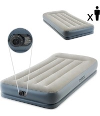 Materac dmuchany 191x99 cm z pompką jednoosobowy Intex 64116ND