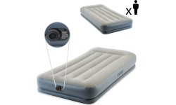Materac dmuchany 191x99 cm z pompką jednoosobowy Intex 64116ND