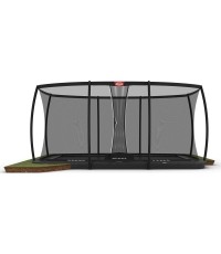 Trampolina BERG Ultim Champion FlatGround 500, szara + siatka ochronna DLX XL