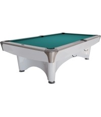 Stół bilardowy, Pool, Dynamic IV, 9 stóp, biały błyszczący, Simonis 760 niebieskozielony