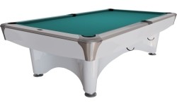 Stół bilardowy, Pool, Dynamic IV, 9 stóp, biały błyszczący, Simonis 760 niebieskozielony