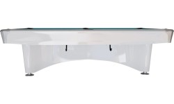 Stół bilardowy, Pool, Dynamic IV, 9 stóp, biały błyszczący, Simonis 760 niebieskozielony