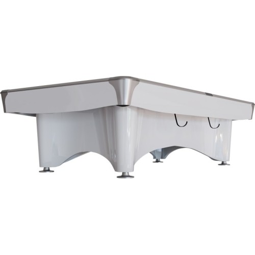 Stół bilardowy, Pool, Dynamic IV, 9 stóp, biały błyszczący, Simonis 760 niebieskozielony