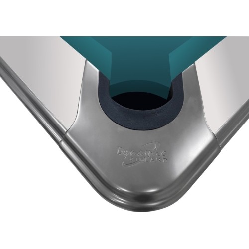 Stół bilardowy, Pool, Dynamic IV, 9 stóp, biały błyszczący, Simonis 760 niebieskozielony