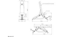 Ławka dwustronna MS-L101 2.0 - Marbo Sport