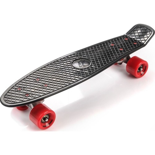 Plastikowa deskorolka - Red/neon blue/silver