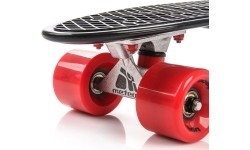 Plastikowa deskorolka - Red/neon blue/silver