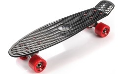 Plastikowa deskorolka - Red/silver/black/turquise