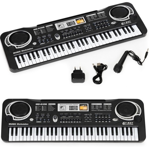 Keyboard pianino dla dzieci z mikrofonem + zasilacz