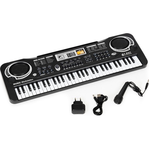 Keyboard pianino dla dzieci z mikrofonem + zasilacz