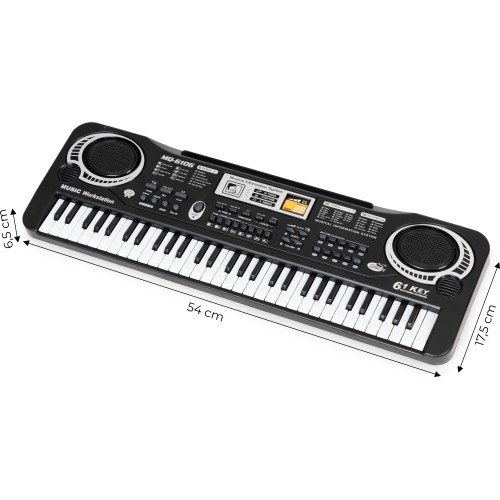 Keyboard pianino dla dzieci z mikrofonem + zasilacz