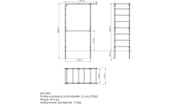 Zewnętrzna drabinka gimnastyczna MO-003 - Marbo Sport
