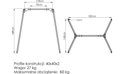 Huśtawka 1-stanowiskowa SLIM MO-019 - Marbo Sport