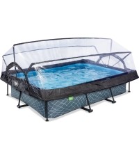 Basen Exit Stone 300 x 200 x 65 cm z zadaszeniem i pompą z filtrem