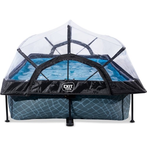 Basen Exit Stone 300 x 200 x 65 cm z zadaszeniem i pompą z filtrem