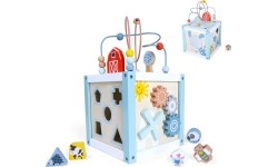 Drewniana kostka edukacyjna sorter +klocki Eco Toys