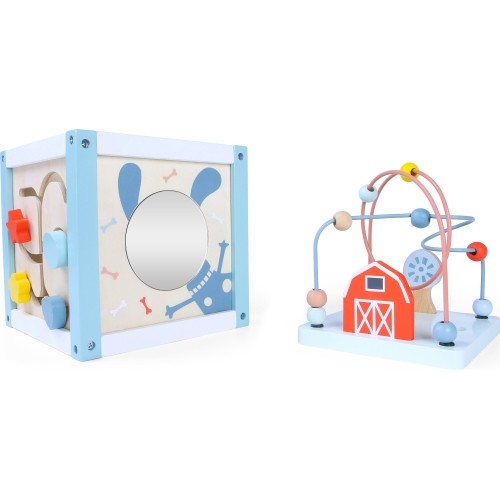 Drewniana kostka edukacyjna sorter +klocki Eco Toys