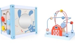 Drewniana kostka edukacyjna sorter +klocki Eco Toys