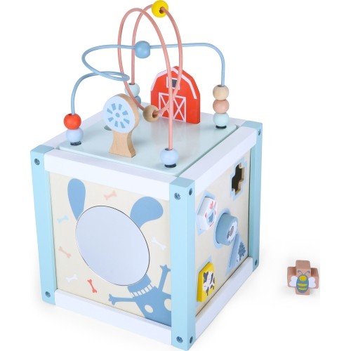 Drewniana kostka edukacyjna sorter +klocki Eco Toys