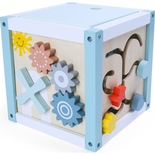 Drewniana kostka edukacyjna sorter z klockami Eco Toys