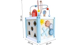 Drewniana kostka edukacyjna sorter +klocki Eco Toys