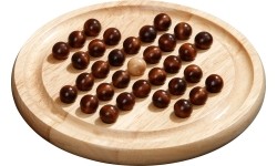 Drewniana gra planszowa Philos Solitaire - 18 cm