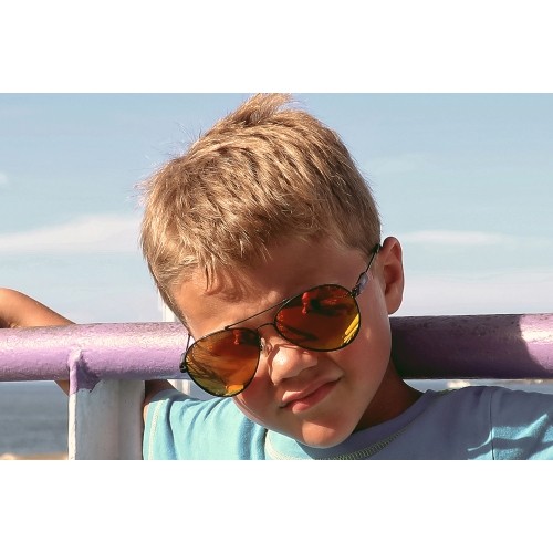 Okulary przeciwsłoneczne ActiveSol Kids Iron Air, pomarańczowo-mirrored