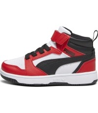 Puma buty dziecięce Rebound V6 Mid Jr White Black Red 393832 03