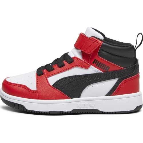 Puma buty dziecięce Rebound V6 Mid Jr White Black Red 393832 03