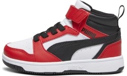 Puma buty dziecięce Rebound V6 Mid Jr White Black Red 393832 03