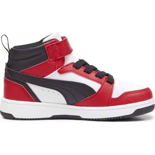 Puma buty dziecięce Rebound V6 Mid Jr White Black Red 393832 03