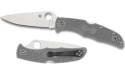 Nóż składany Spyderco C10FPGY Endura 4, Flat Ground - szary
