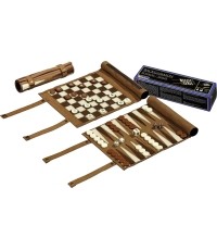 Zestaw do gry w backgammon, warcaby i szachy Philos Roll 3-1 23,5x21cm