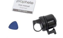 Dviračio skambutis Prophete Smart Klingel // su integruotu Smart Tag / integruotu sekikliu (tinka iOS įrenginiams)