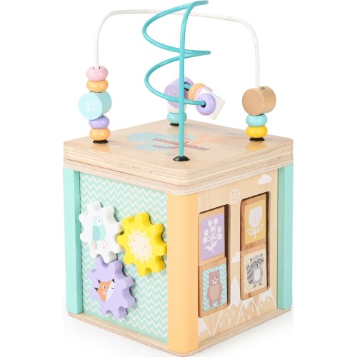 Drewniana kostka edukacyjna,  sorter mula Ecotoys