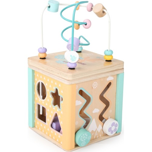Drewniana kostka edukacyjna,  sorter mula Ecotoys