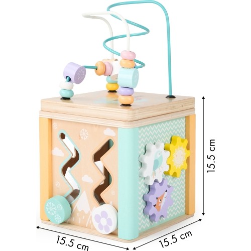 Drewniana kostka edukacyjna,  sorter mula Ecotoys