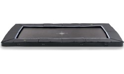 EXIT Dynamiczna trampolina sportowa naziemna 244x427cm - czarna