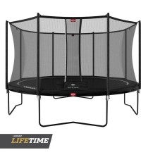 Trampolina ogorodowa BERG Favorit Regularz siatką Comfort 380 - czarna