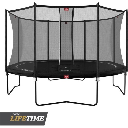 Trampolina ogorodowa BERG Favorit Regularz siatką Comfort 380 - czarna
