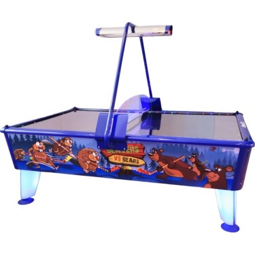 Air Hockey, Beavers vs Bears, 238x183 cm, do użytku komercyjnego, nie zawiera weryfikatora monet