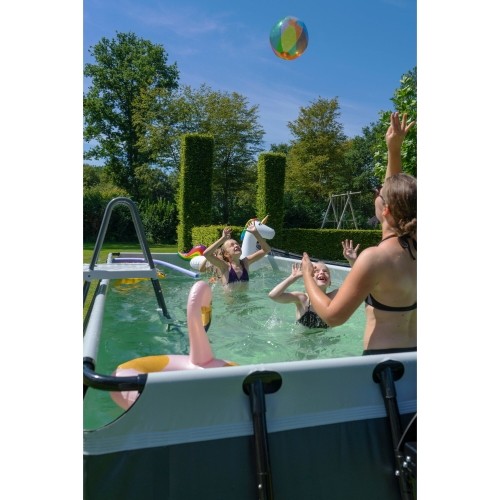 EXIT Black Leather basen 540x250x122cm z pompą z filtrem piaskowym - czarny