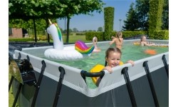 EXIT Black Leather basen 540x250x122cm z pompą z filtrem piaskowym - czarny